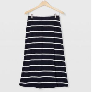Club Monaco Blue White Stripe Terry Toweling Skirt Size XS